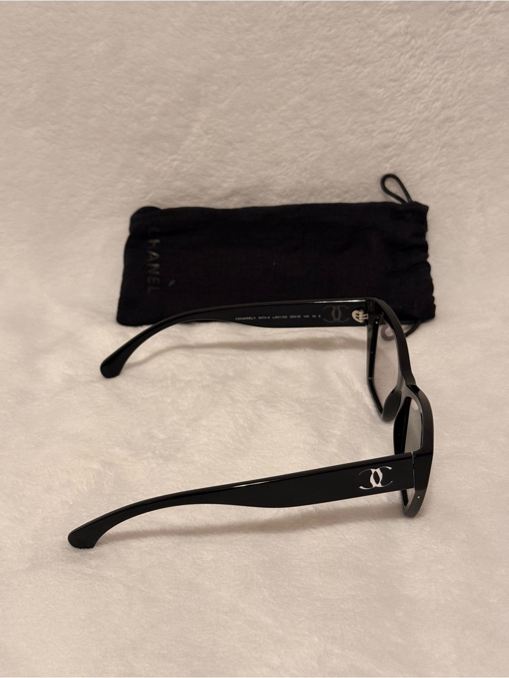 Chanel 3474S (C501) Black Cat-Eye Eyeglasses - Picture 9 of 15